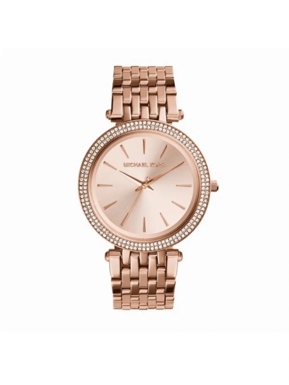 Michael Kors Rose Gold Crystal Bezel Women's Bracelet Watch
